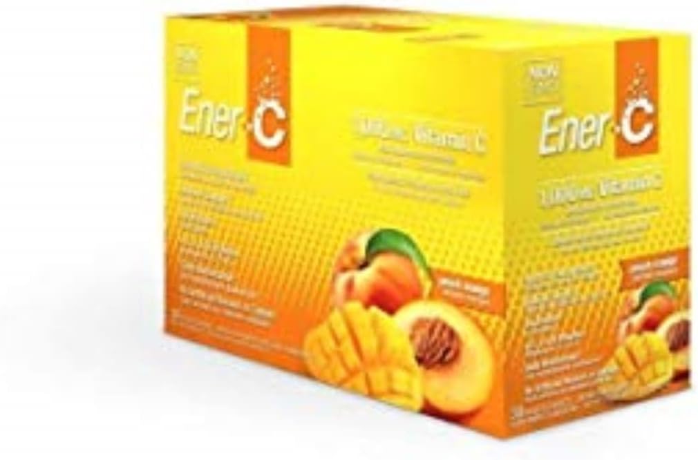 High-Potency Ener-C Vitamin C Peach Mango Drink Mix Packets - 30 Count