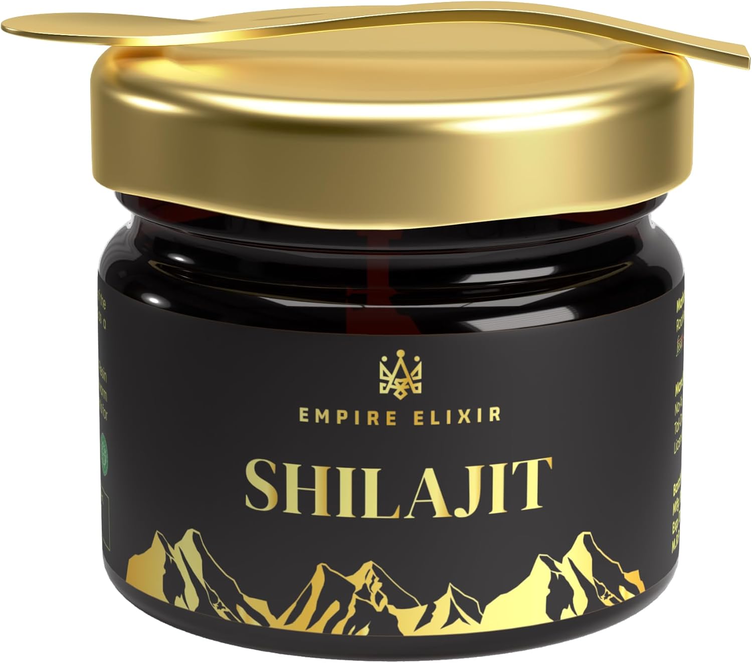 High Potency Gold Grade Shilajit Resin 20g Jar | Pure Himalayan Mineral Supplement for Energy Boost & Immune Support | 75% Fulvic Acid | Men & Women - Empire Elixir
