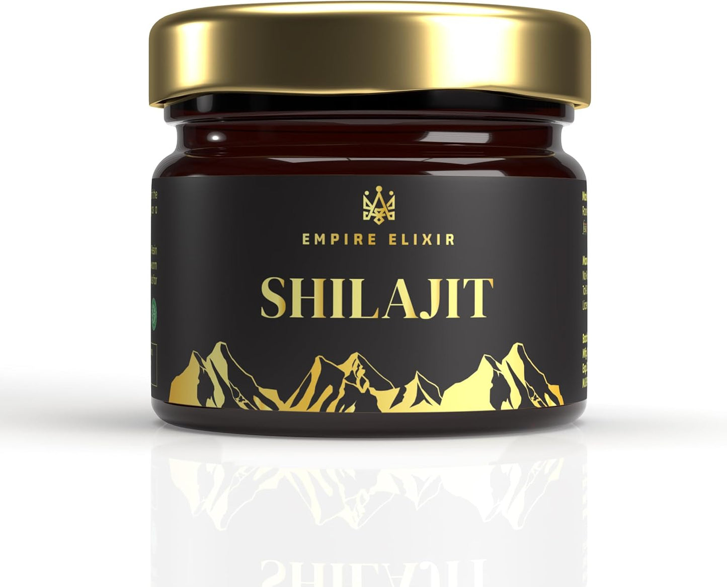 High Potency Gold Grade Shilajit Resin 20g Jar | Pure Himalayan Mineral Supplement for Energy Boost & Immune Support | 75% Fulvic Acid | Men & Women - Empire Elixir