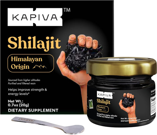 High Potency Kapiva Himalayan Shilajit Resin for Men & Women | 80 Servings, 250mg | 80+ Trace Minerals, 70% Fulvic Acid | Authentic, Lab Tested | Natural Energy & Immune Boost