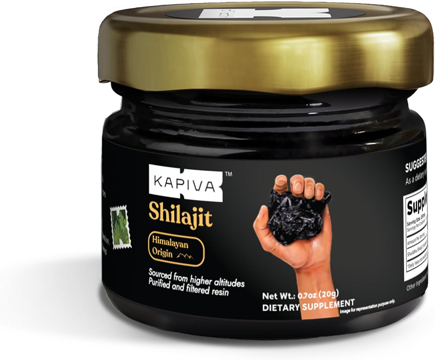 High Potency Kapiva Himalayan Shilajit Resin for Men & Women | 80 Servings, 250mg | 80+ Trace Minerals, 70% Fulvic Acid | Authentic, Lab Tested | Natural Energy & Immune Boost