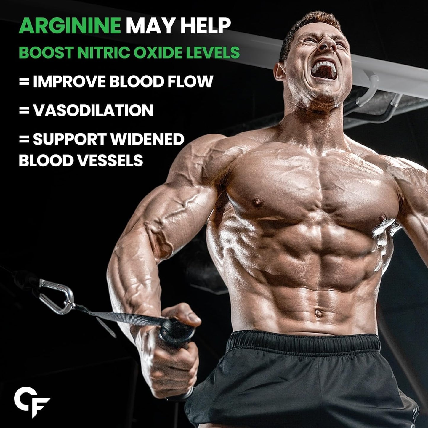 High Potency L-Arginine Supplement 1000mg - 10 Vegan Capsules for Cardiovascular Health and Muscle Support