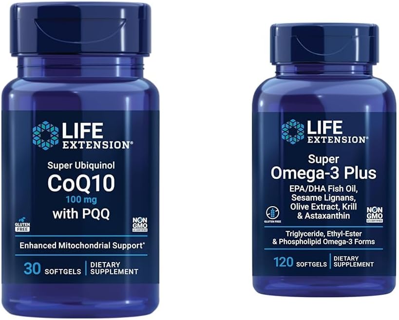 High-Potency Life Extension CoQ10 with PQQ, Omega-3 Fish Oil, and Sesame Lignans for Maximum Health Benefits