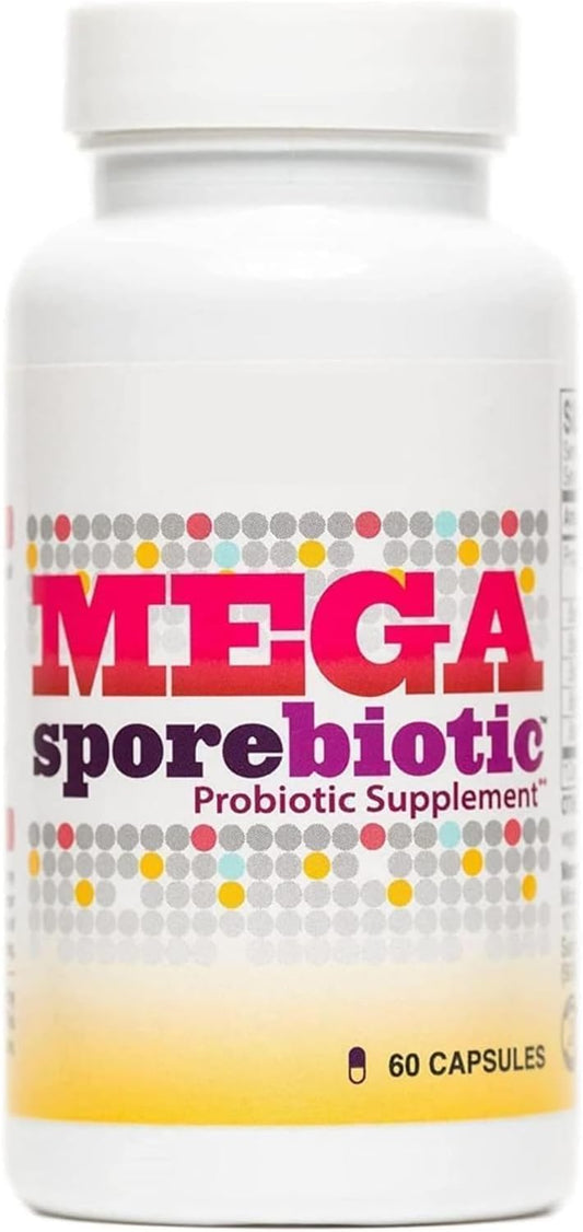 High-Potency Mega Spore Biotic Supplement for Digestive & Immune Support - 60 Capsules