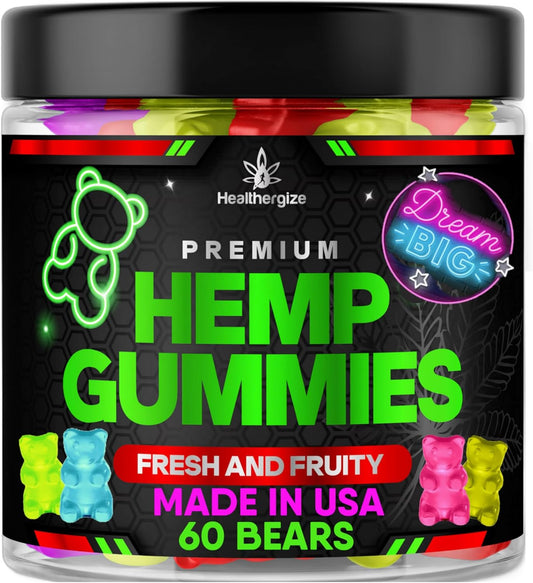 High Potency metabolism booster Oil Infused Gummy Bears for Deep Bedtime Relief - Natural Omega, Fruity Tasty Edibles for Relaxation, Mood Balance - USA Made