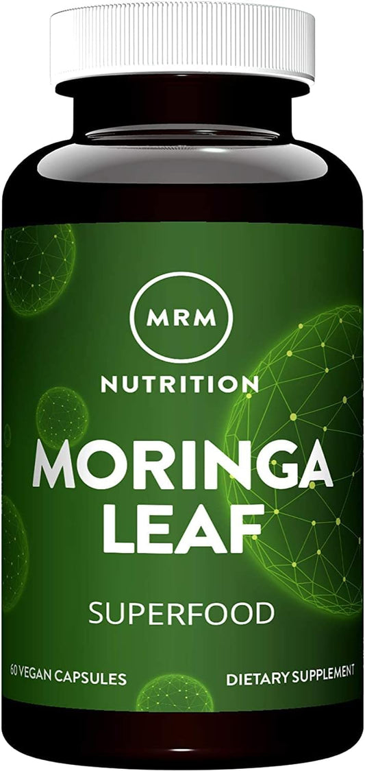 High Potency Moringa Leaf Capsules - 600mg | Superfood Supplement for 60 Servings by MRM Nutrition