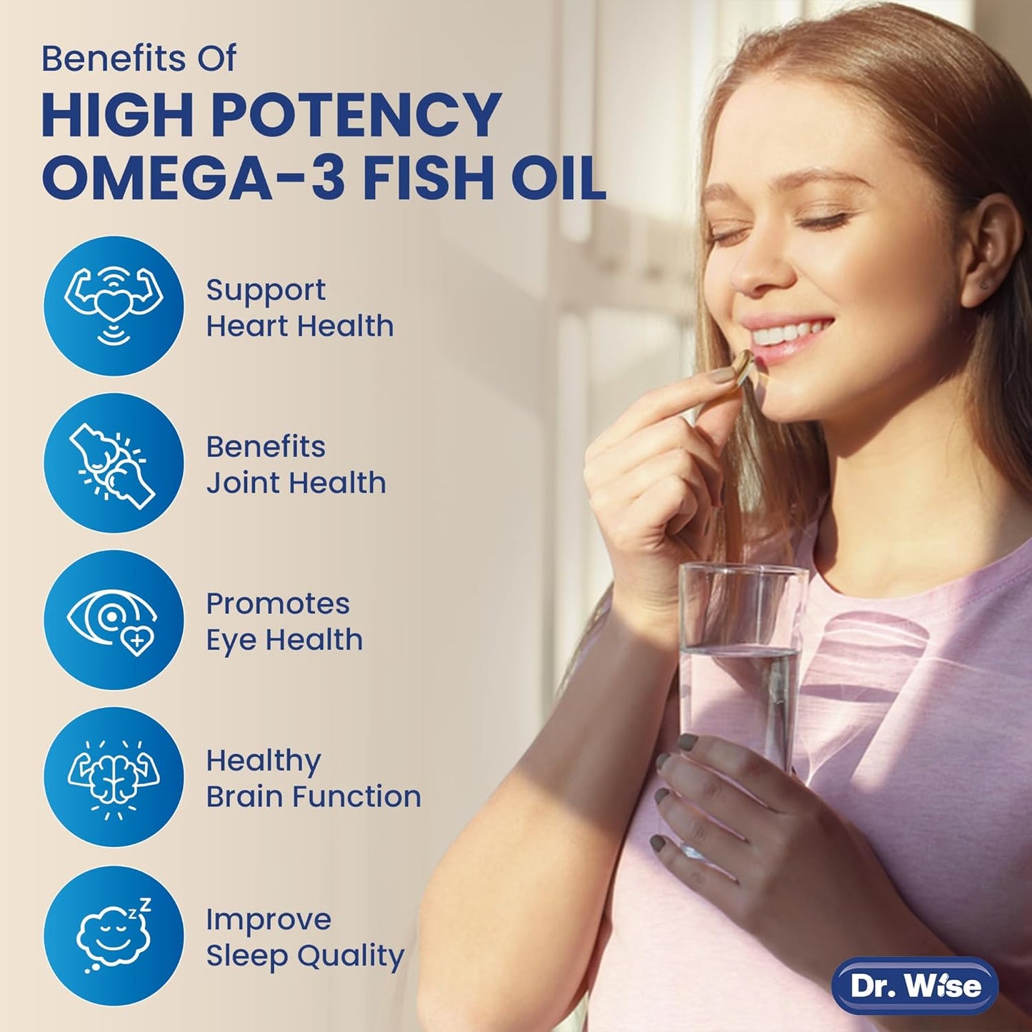 High Potency Omega-3 Fish Oil Softgels with Natural Lemon Flavor - 3600mg (2160mg Omega-3) - Supports General Health - 90 Softgels, 3-Month Supply