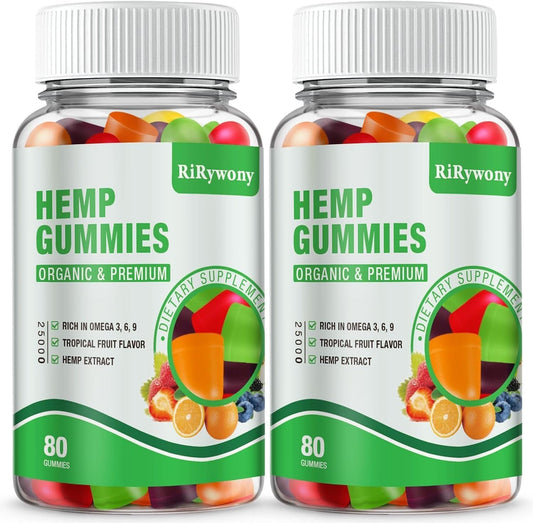 High Potency Organic metabolism booster Gummies - 2 Packs (160 Gummies) for Sleep, Pain, Anxiety Relief - Vegan Edible Gummy Bears with metabolism booster Oil Extract