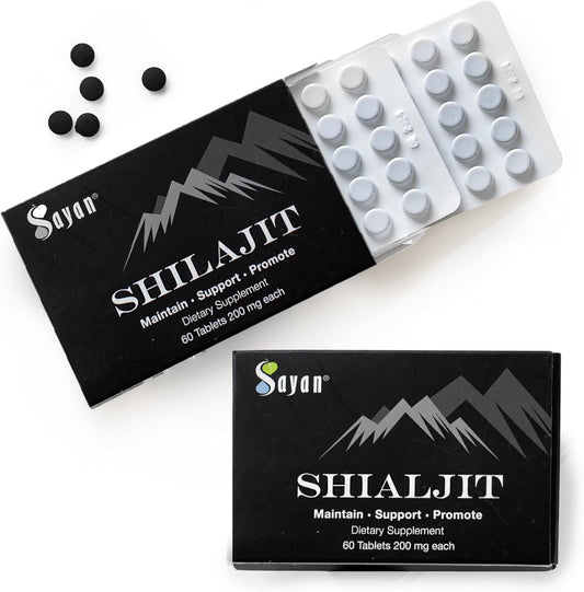 High-Potency Sayan Shilajit Tablets, 24,000mg Supplement with 85+ Trace Minerals, Lab-Tested for Purity - 120 Tablets, 2-4 Month Supply