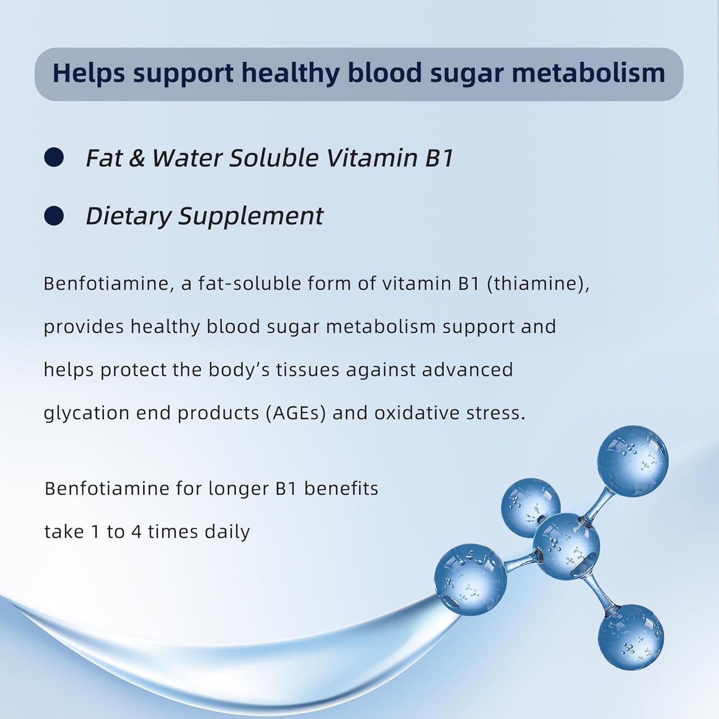 High Potency Shefree I Love Health Mega Benfotiamine 250mg Capsules - Fat-Soluble Ultra-Bioavailable Vitamin B1 - Gluten-Free Non-GMO Vegetarian Formula