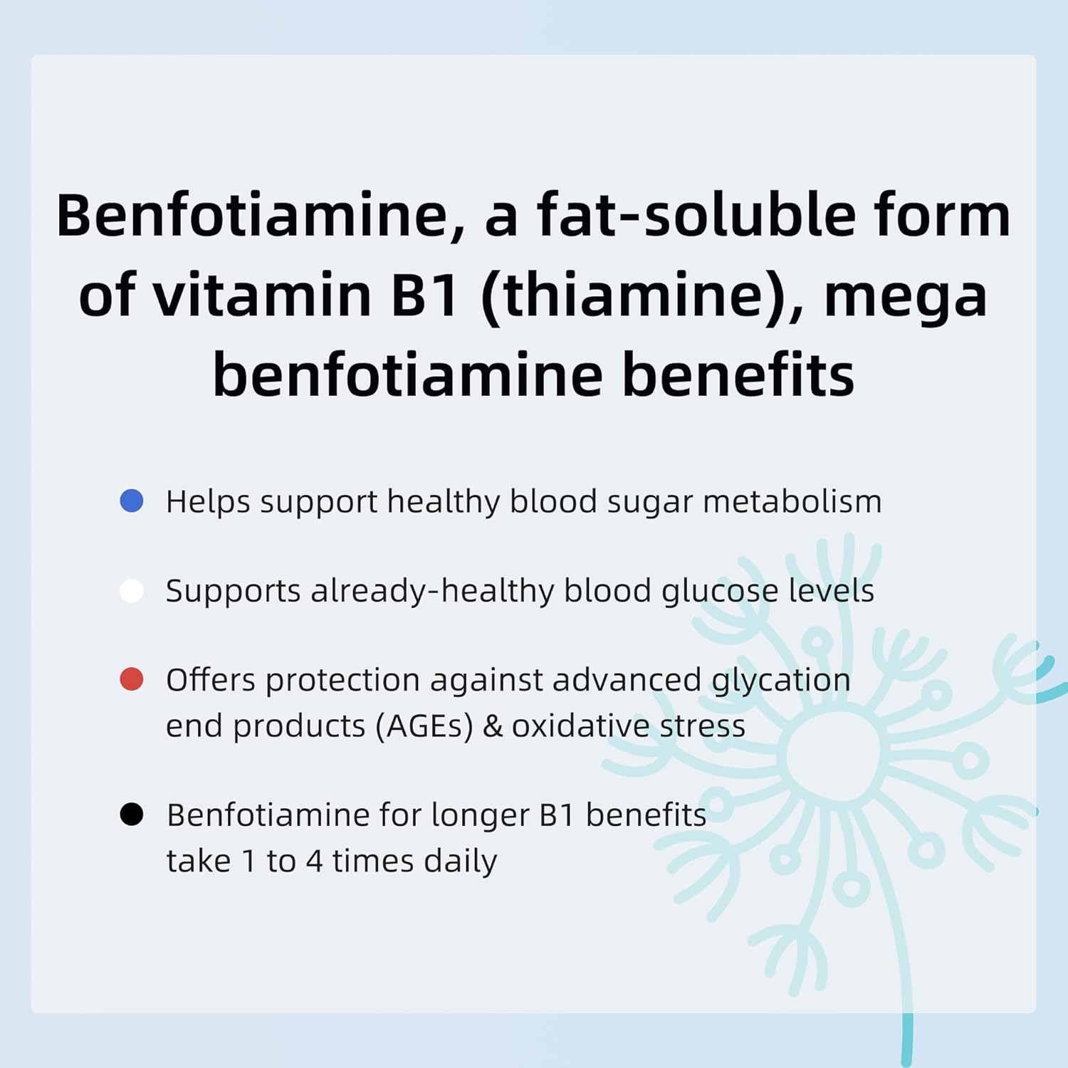 High Potency Shefree I Love Health Mega Benfotiamine 250mg Capsules - Fat-Soluble Ultra-Bioavailable Vitamin B1 - Gluten-Free Non-GMO Vegetarian Formula