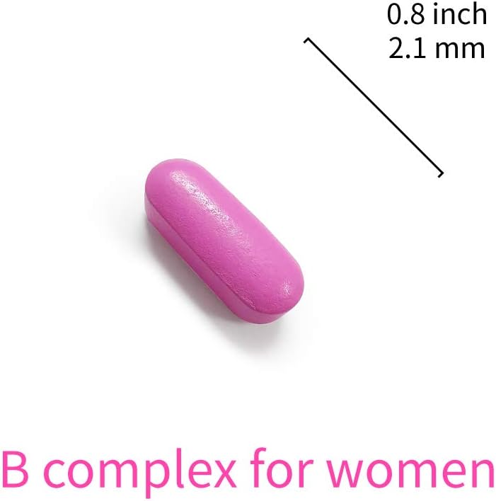 High Potency Timed Release B Complex Supplement for Women with Iron, Vitamin C, Cranberry, Pine Bark, Green Tea - 30 Vegetarian Tablets