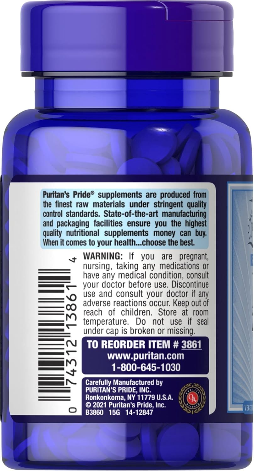 High Potency Vitamin B-12 2500 mcg Sublingual Microlozenges - 100 Count by Puritan's Pride
