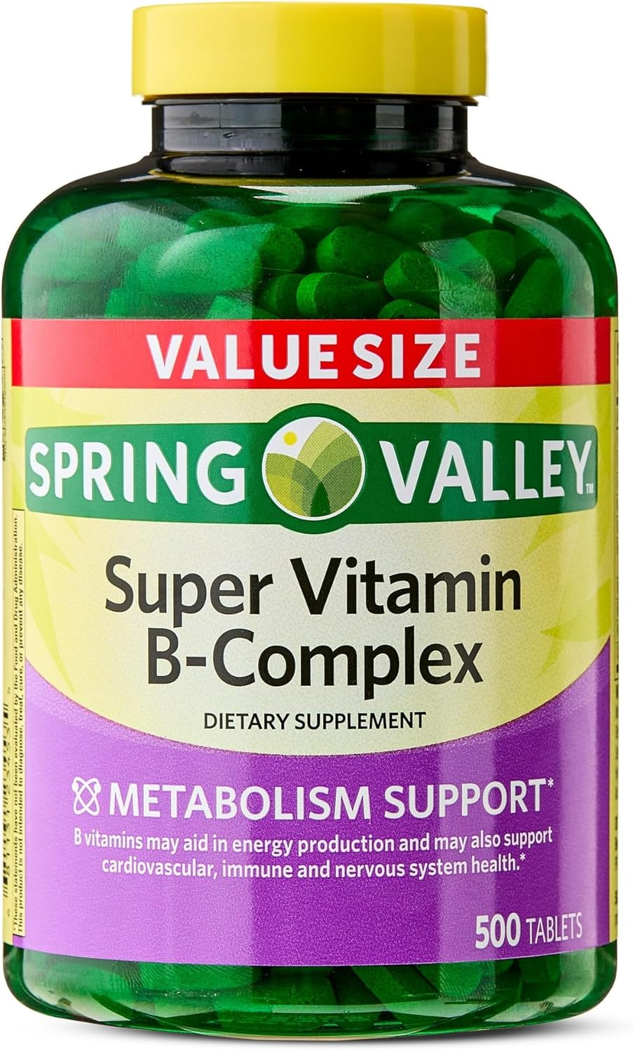 High Potency Vitamin B Complex Tablets - 500 Count Blend of B6, B12, C, Thiamine, Biotin, Folate, Pantothenic Acid, and Riboflavin - Fusion Shop Store