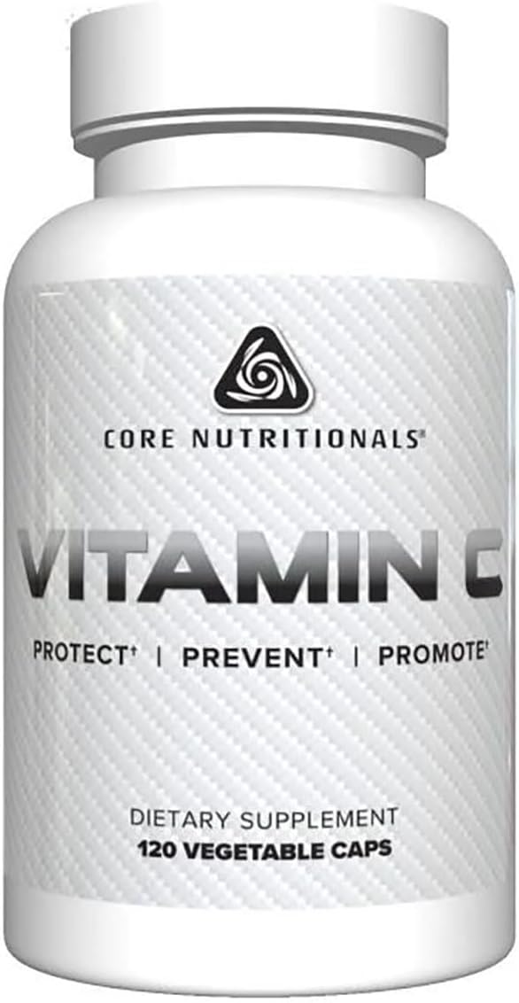 High Potency Vitamin C Supplement - 1000mg, 120 Capsules by Core Nutritionals