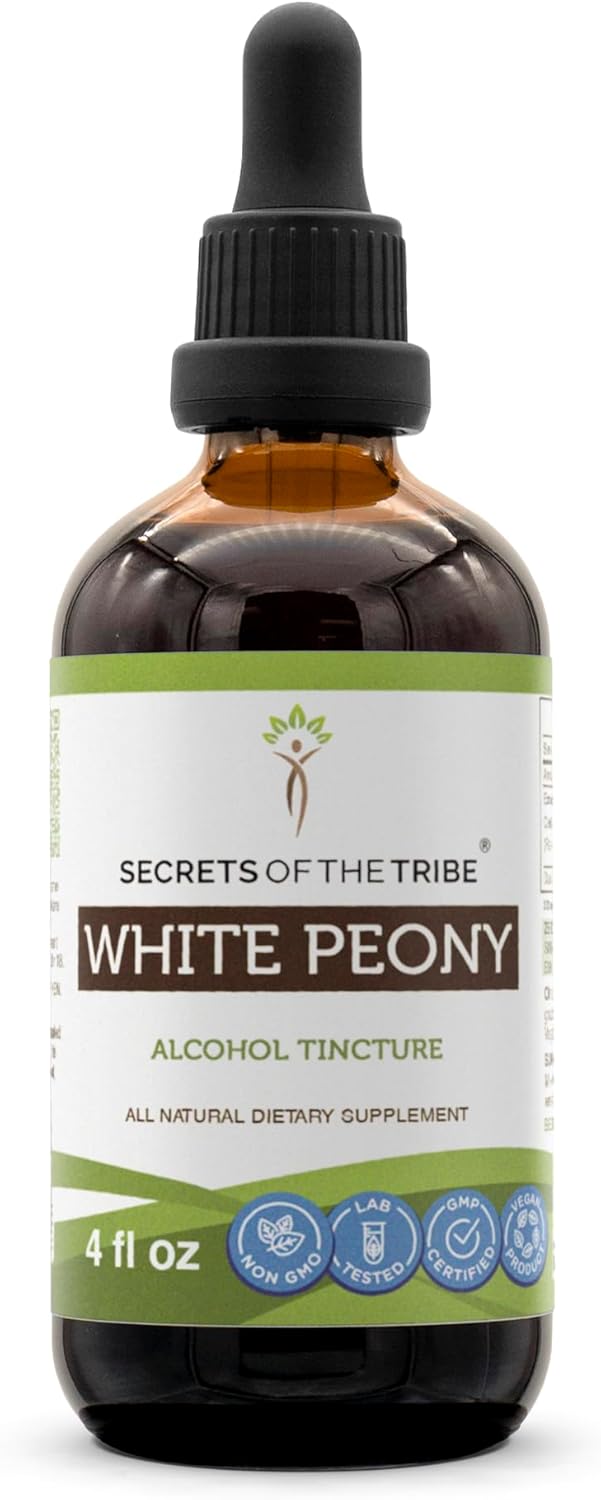 High-Potency White Peony Tincture for Healthy Blood Circulation - 4 oz Bottle
