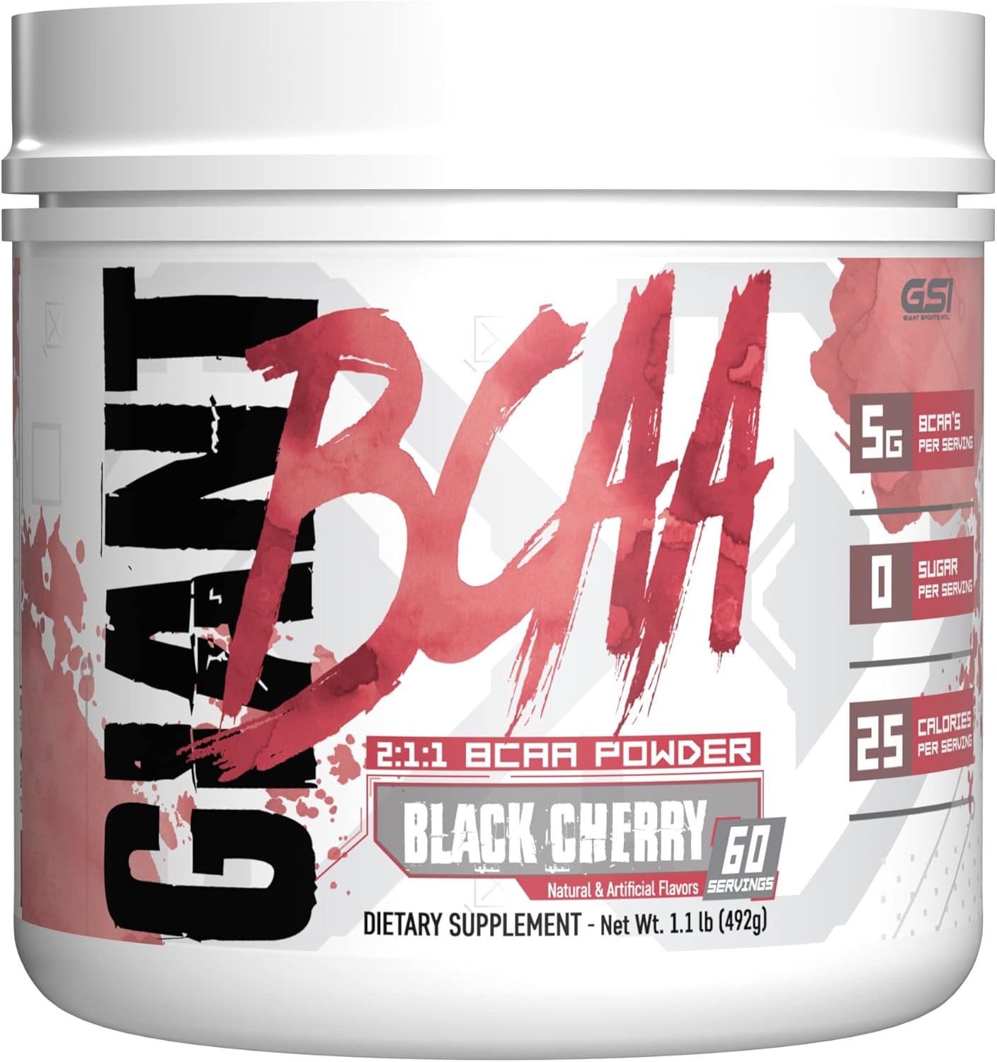 High-Quality Giant Performance Edge BCAA Supplement - 60 Servings in Black Cherry Flavor