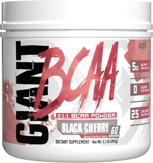 High-Quality Giant Performance Edge BCAA Supplement - 60 Servings in Black Cherry Flavor