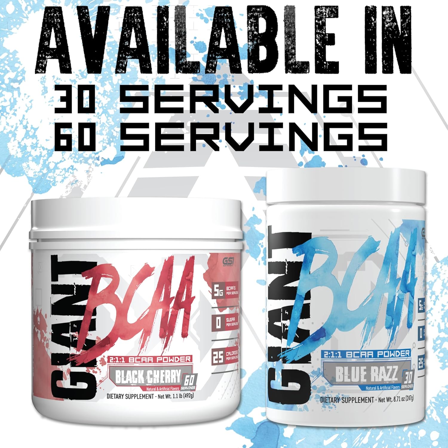 High-Quality Giant Performance Edge BCAA Supplement - 60 Servings in Black Cherry Flavor