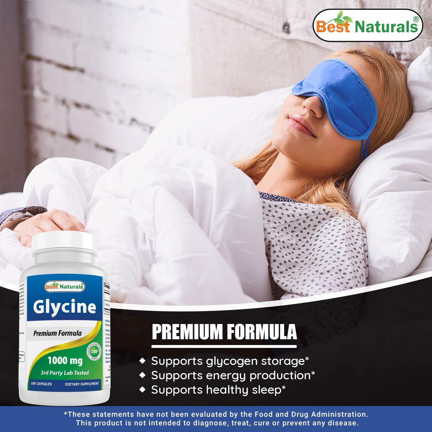 High-Quality Glycine and Taurine Supplement - 1000 mg Each for Optimal Health and Wellness