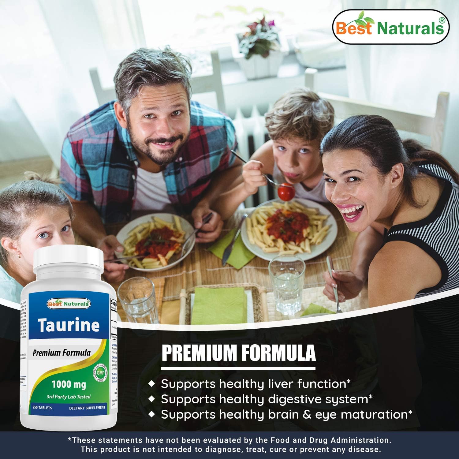 High-Quality Glycine and Taurine Supplement - 1000 mg Each for Optimal Health and Wellness
