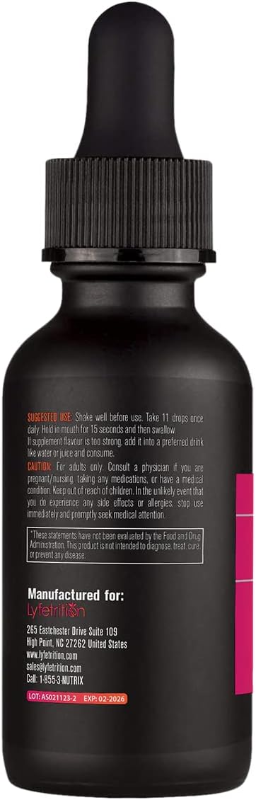 High-Quality Lyfetrition S-Acetyl L-Glutathione Liquid Supplement - 98mg, 4 Oz - 220 Servings - Made in USA - Fast Absorption - Potent Ingredients - Third-Party Tested - Non-GMO - GMP Certified - Cruelty-Free