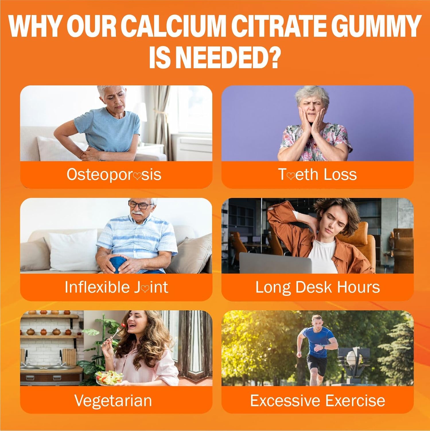 High Strength Calcium Citrate Gummies with Vitamin D3, K2, Turmeric, and MSM - Supports Muscle Strength and Immune Health - Sugar-Free Natural Mango Flavor - Ideal for Adults