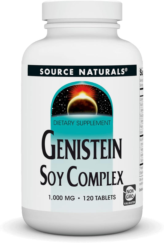 High Strength Genistein Soy Complex Supplement - 1000 mg - 120 Tablets by Source Naturals