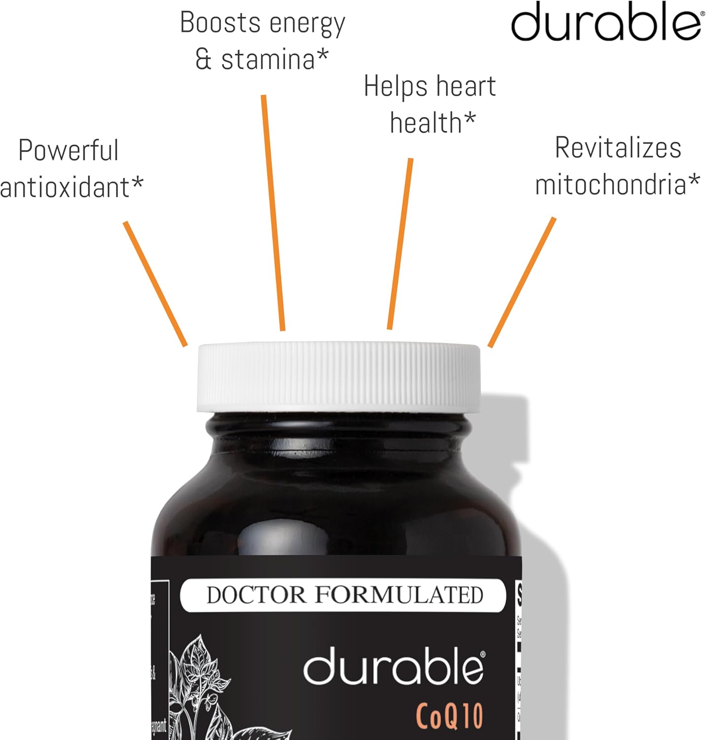 Highly Absorbable 300mg CoQ10 Phytosome for Heart Health - Antioxidant Supplement with Superior Absorption, 180 Capsules, Made in USA