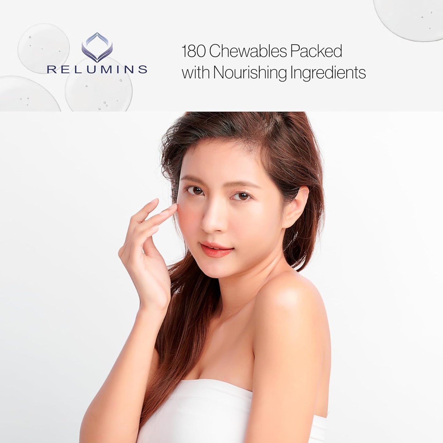 Highly Bioavailable Thio-Glow Chewable Sublingual Glutathione Complex with Biotin, VIT C & E, Grapeseed Polyphemols - 330mg per Serving
