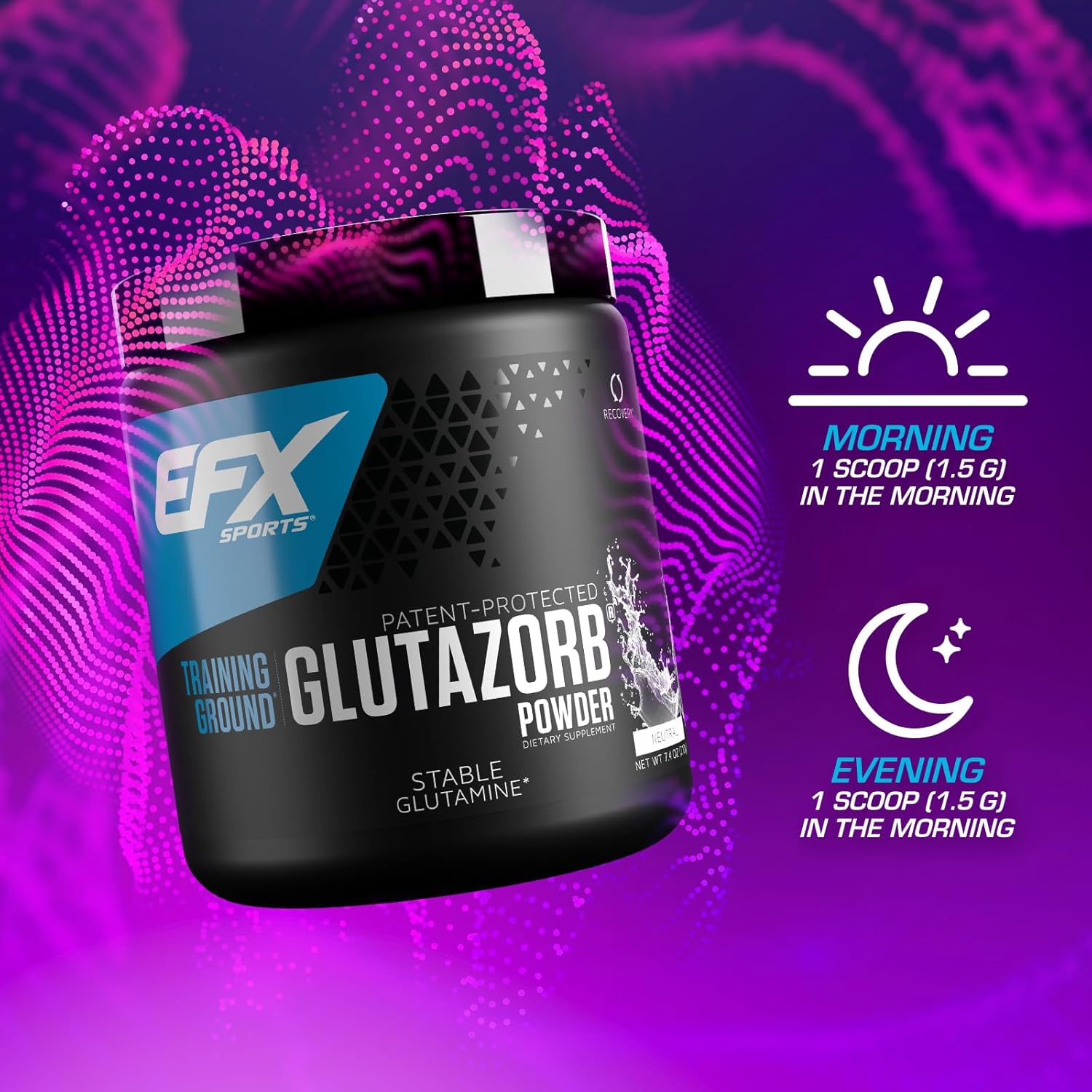 Highly Concentrated Glutamine Supplement for Digestion & Immune Support | EFX Sports Training Ground Glutazorb Powder | 140 Servings
