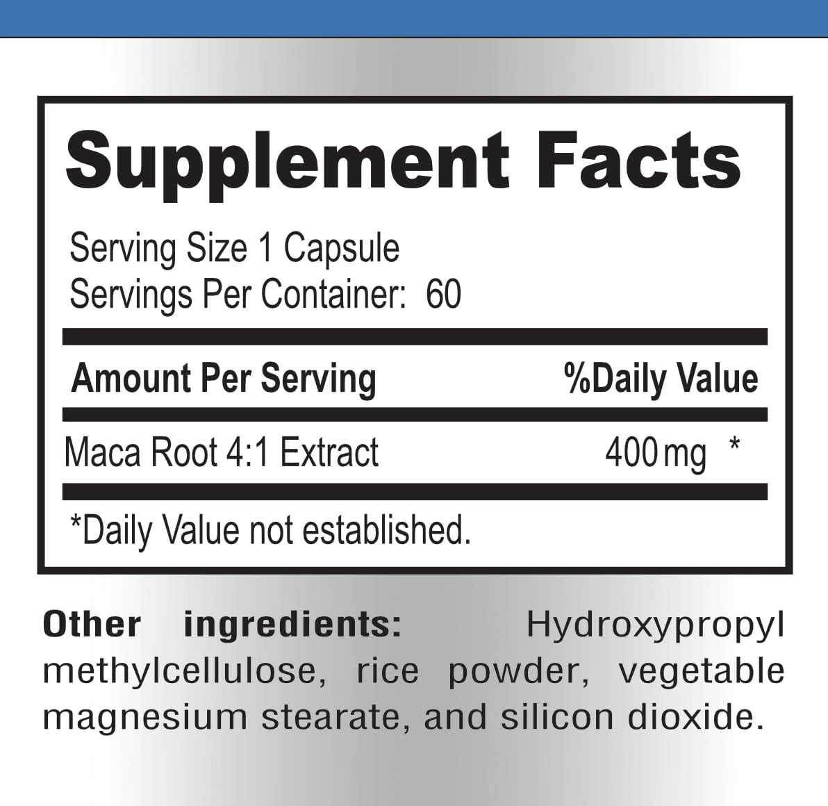 Highly Concentrated Maca Root Capsules - 4:1 Extract (1,600mg per Capsule) - 60 Capsules by YUMMYVITE
