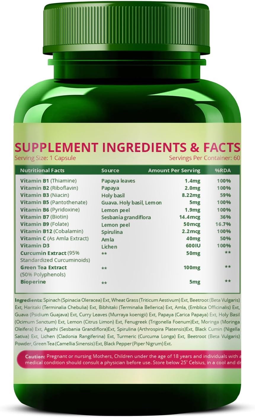 Himalayan Organics Collagen Builder for Hair and Skin with Biotin & Vitamin C - 60 Capsules