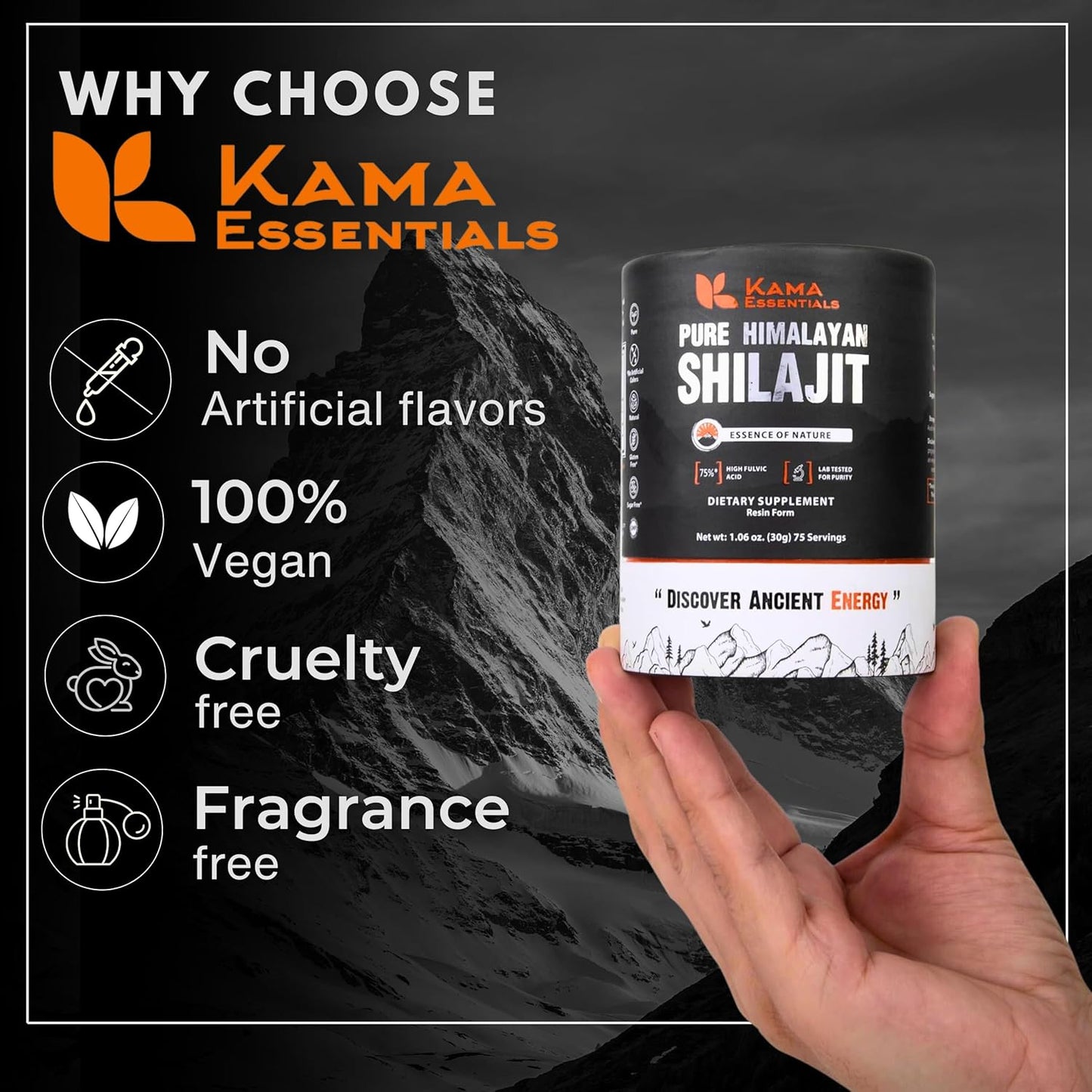 Himalayan Shilajit Resin for Energy & Immune Support | Pure Purified Shilajit for Men & Women | Rich in 85+ Trace Minerals & 75%+ Fulvic Acid | Lab Tested | 400mg (4)