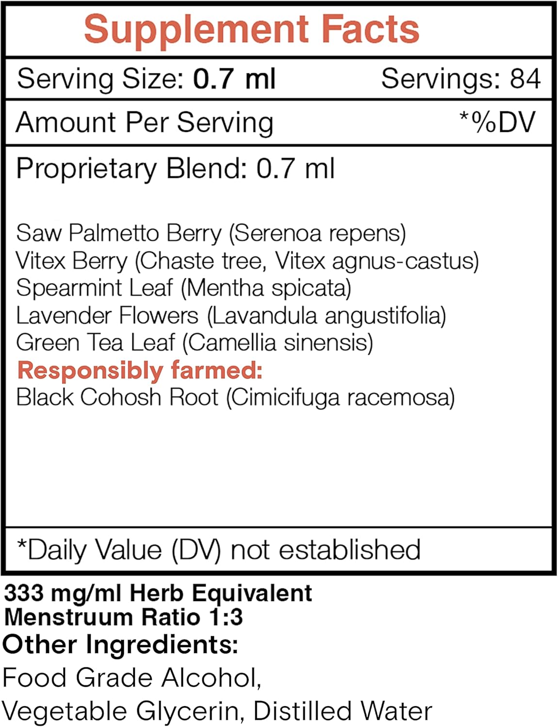 Hirsu Secret Herbal Supplement Blend Drops for Unwanted Face & Body Hair - 2 fl oz