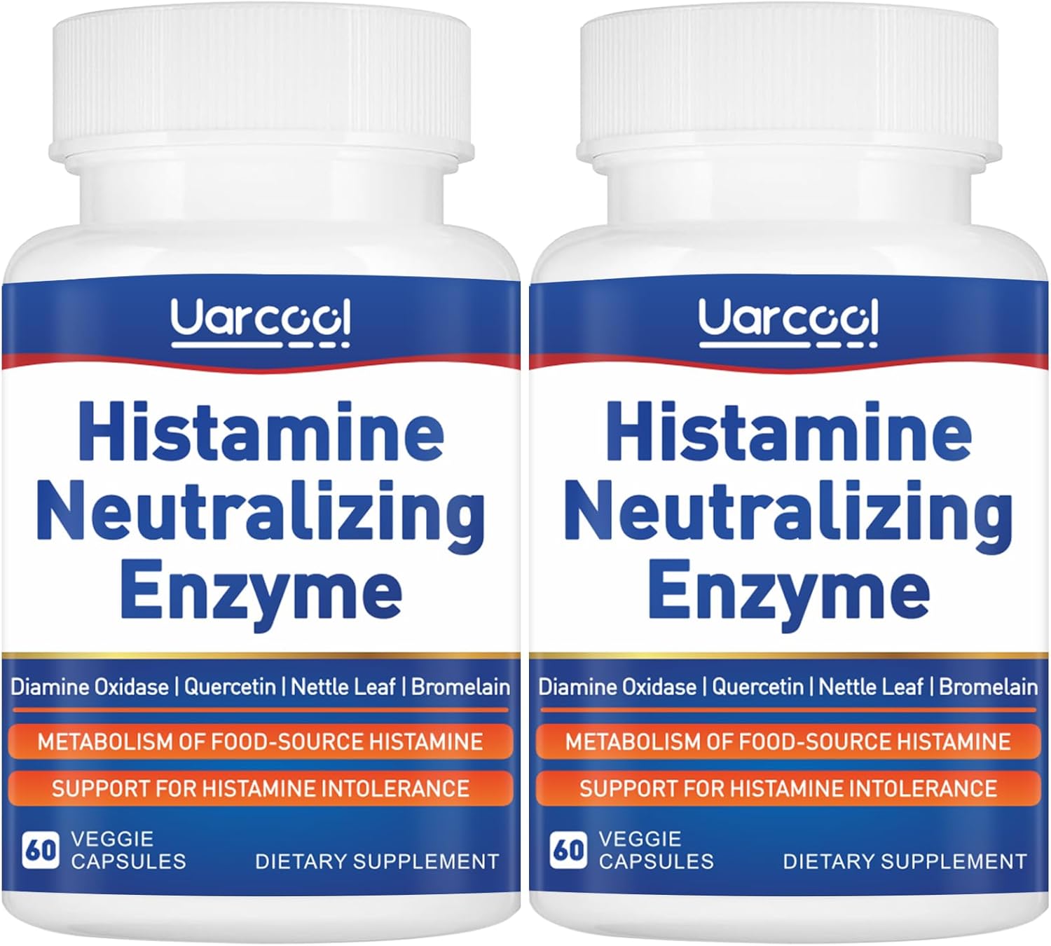 Histamine Diamine Oxidase Enzyme Supplement for Digestive Support - 60 Softgels (2 Bottles) - Made in USA by Uarcool