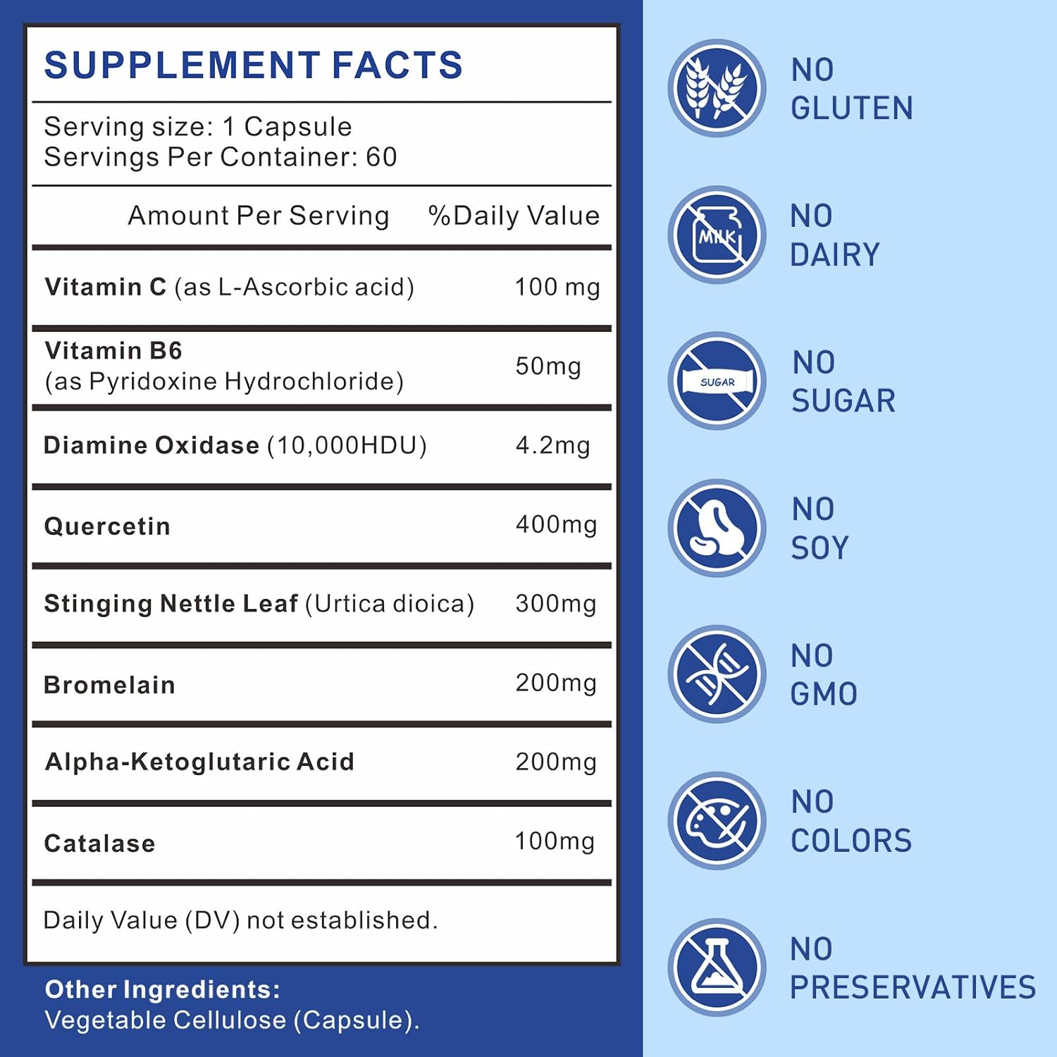 Histamine Diamine Oxidase Enzyme Supplement for Digestive Support - 60 Softgels (2 Bottles) - Made in USA by Uarcool