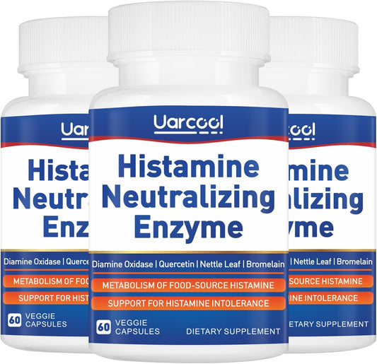 Histamine Neutralizing Enzyme Supplement for Digestive Health - 180 Softgels - Made in USA