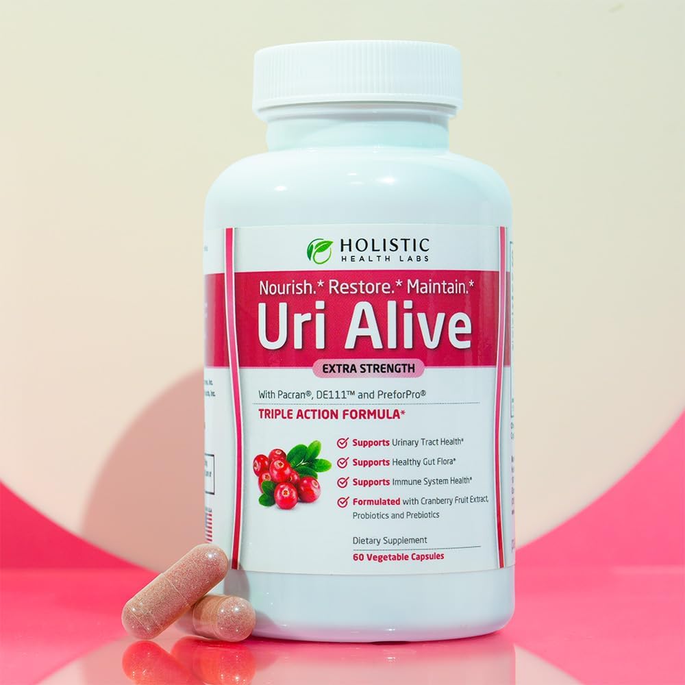 Holistic Health Labs Uri Alive Extra Strength Supplement for Urinary Tract & Immune System - 60 Count