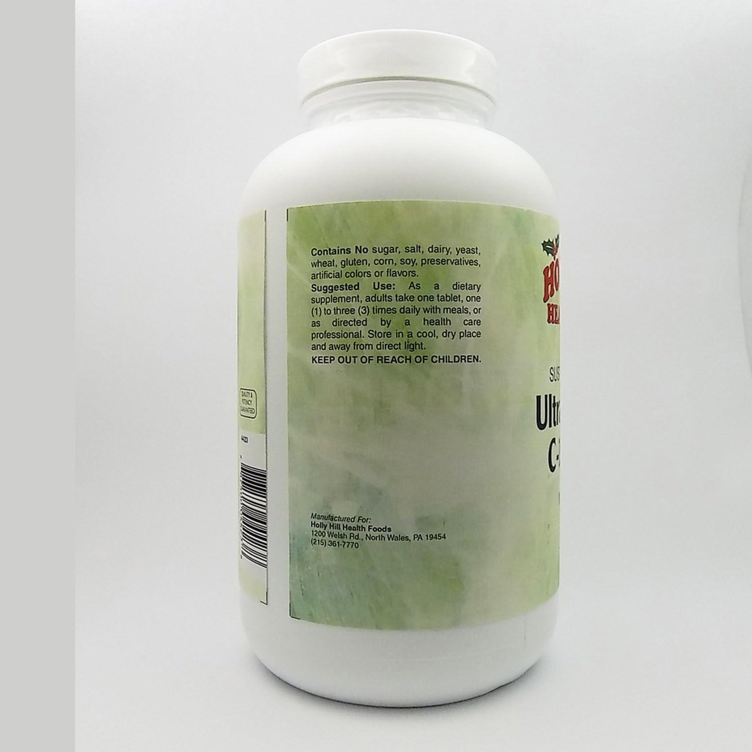 Holly Hill Health Foods Ultra Complex C 1000 MG Vegetarian Tablets - 250 Count