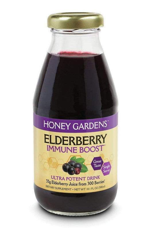 Honey Gardens Elderberry Immune Boost Drink - 10 oz Liquid for Immune Support