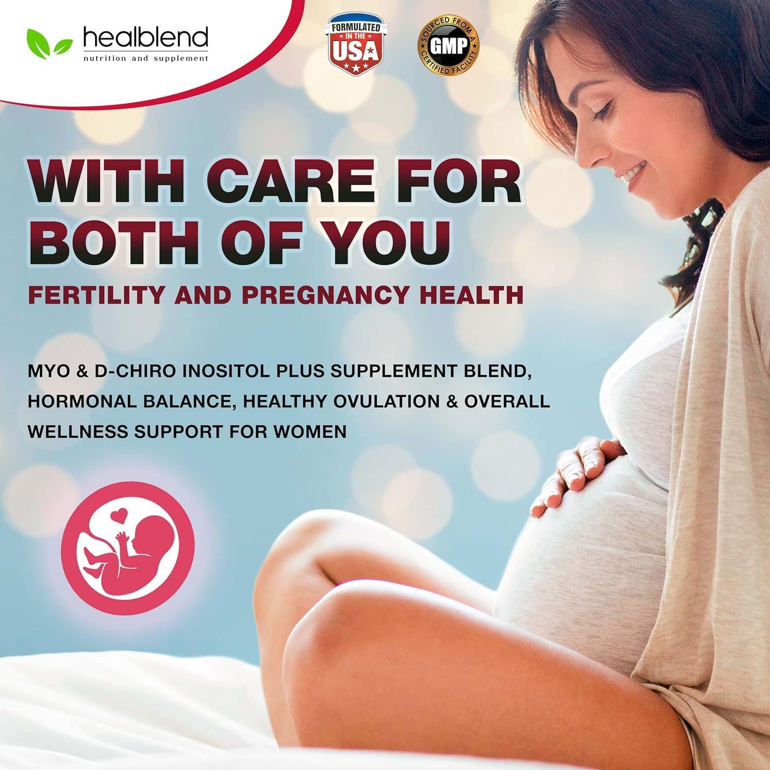 Hormonal Balance & Fertility Support Supplement Blend for Women - Myo & D-Chiro Inositol Plus (3 Pack)