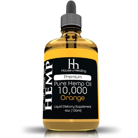 House of Healing metabolism booster Oil 10,000mg Extract Drops for Joint, Hair, Skin & Nail Health - Omega 3,6,9 Rich (Orange)