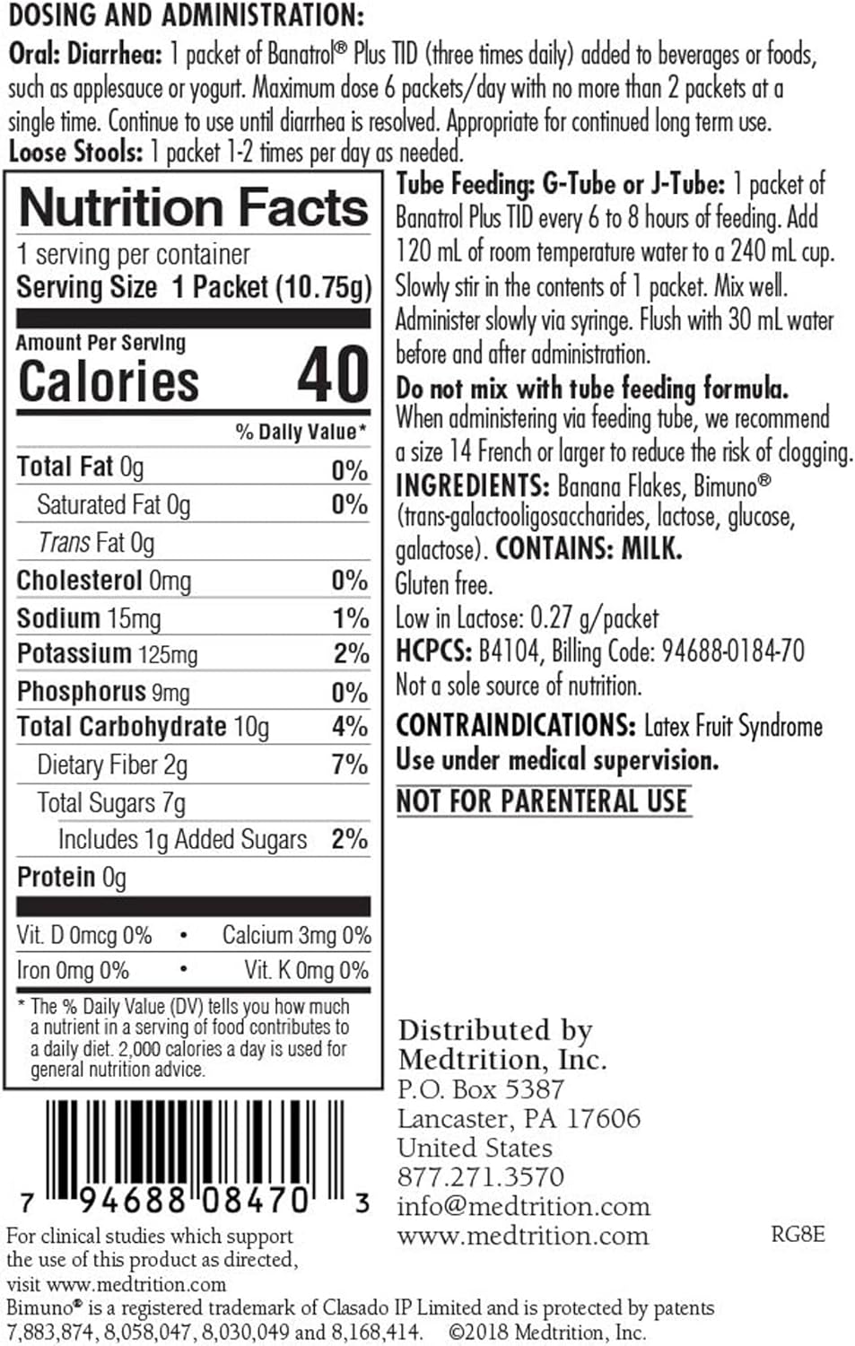HUSSELL Banatrol Plus (Banana) - Natural Digestive Support Dietary Supplement