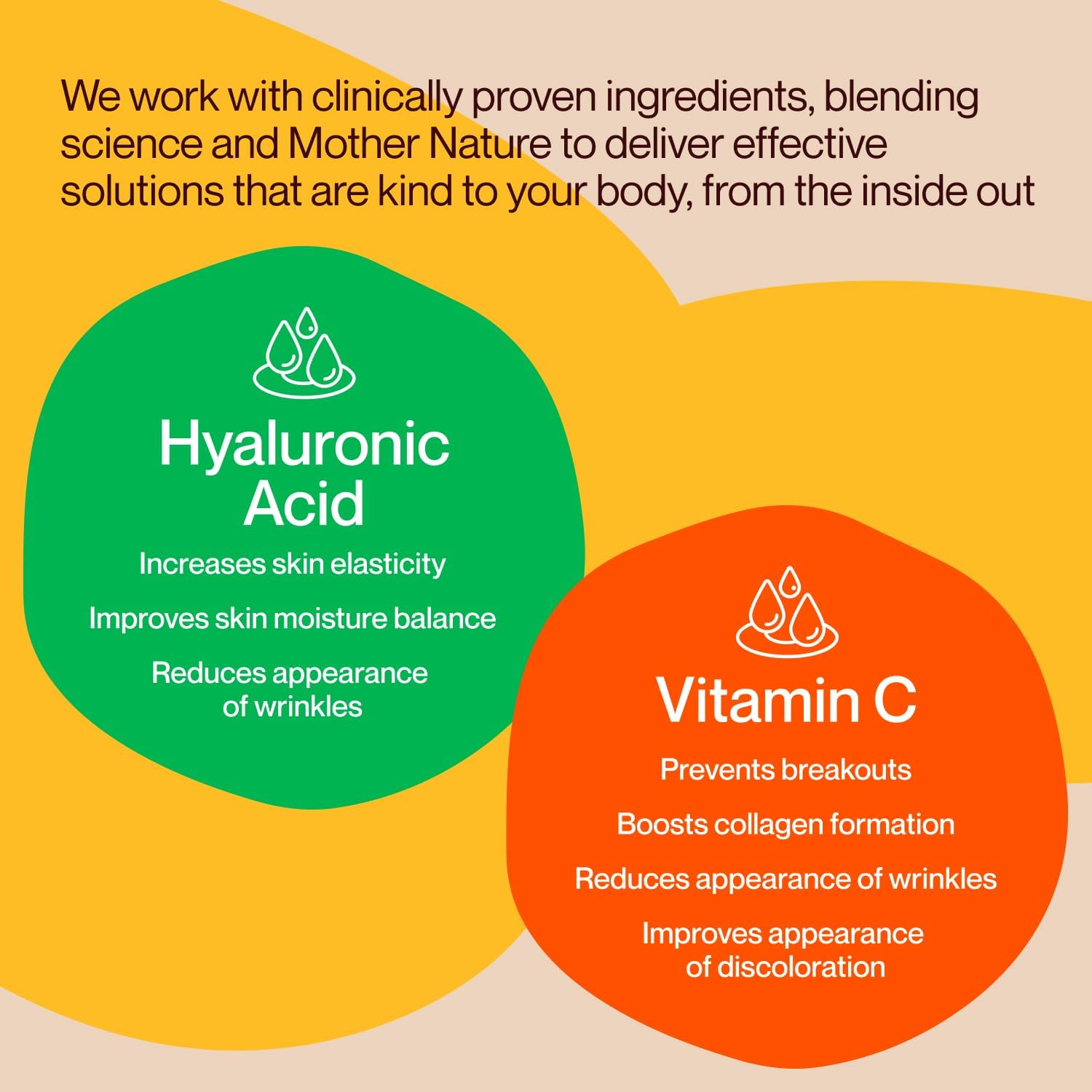 Hydrating Hyaluronic Highlighter Skincare Gummies | Vegan Supplement for Brighter, Dewy Skin | Non-GMO, Gelatin-Free with Vitamin C | Orange Flavor, 60-Day Supply
