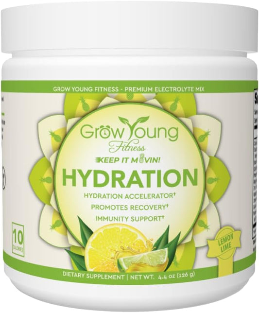 Hydration Powder Mix - Lemon Lime Flavor, Electrolyte Blend with Vitamins, Sugar-Free, 30 Servings