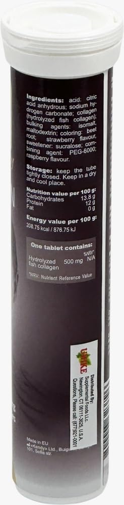 Hydrolyzed Collagen Effervescent Tablets for Skin, Hair, and Nails - Swiss Energy Supplement
