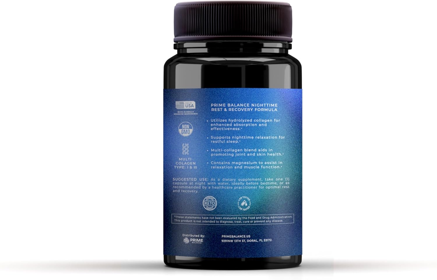 Hydrolyzed Multi-Collagen Night Complex for Wellness & Sleep - Premium 2 Month Supply - Enhanced Peptide Absorption - Joint & Skin Support - All-Natural Formula