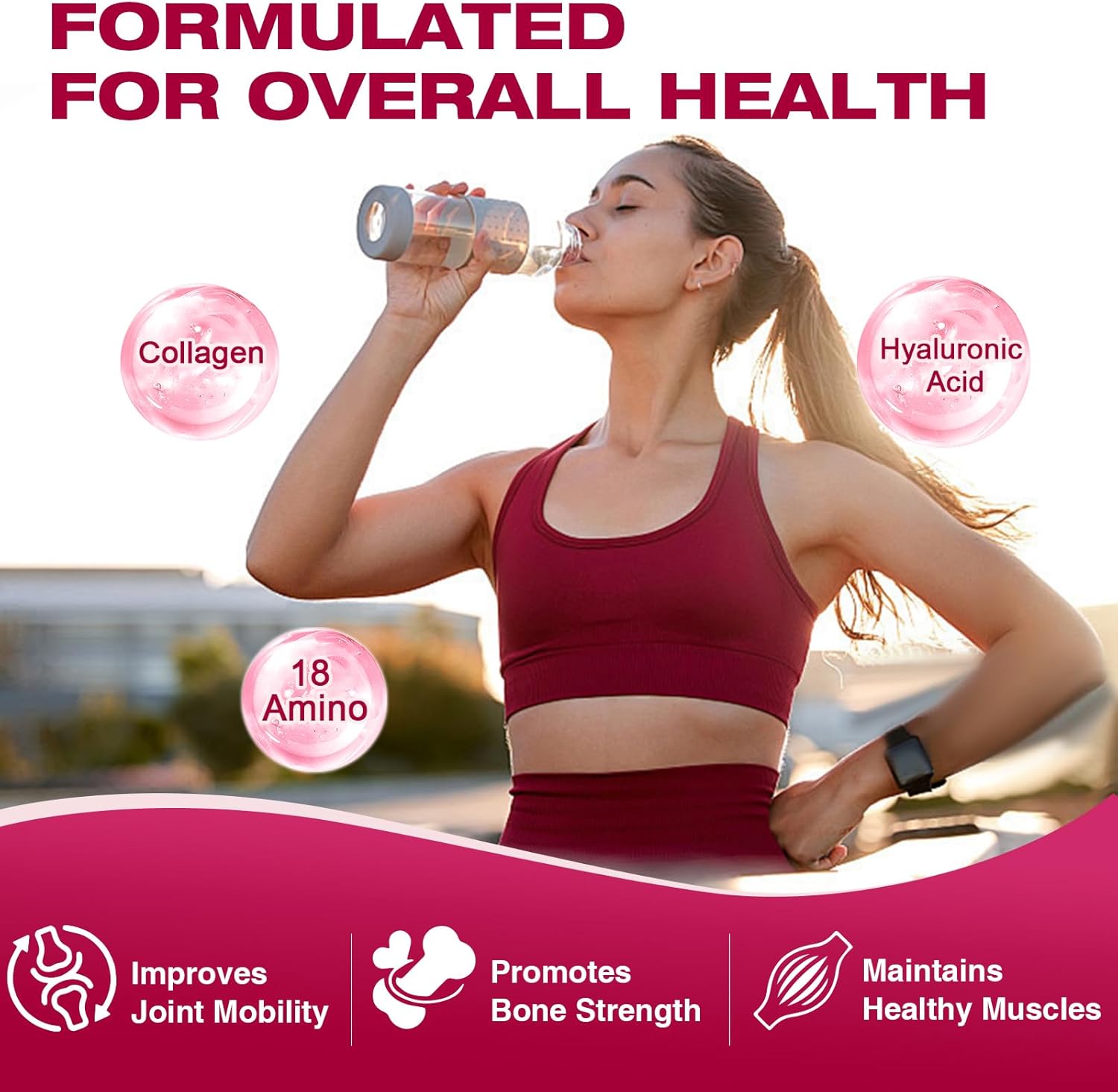 Hydrolyzed Multi Collagen Peptides Powder with Probiotics & Multivitamins - Supports Skin, Hair, Nails, Joints, & Gut - 35 Servings