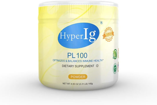 HyperIG PL-100 Original Hyperimmune Egg Protein Powder - Boost Immunity, Support Digestion, Joints, Energy, and Muscles - 140g Canister